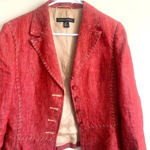 Tweed with stitching blazer